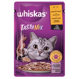 Whiskas kapsička Tasty Mix s jehněčím a krůtím ve šťávě (1x85g) image